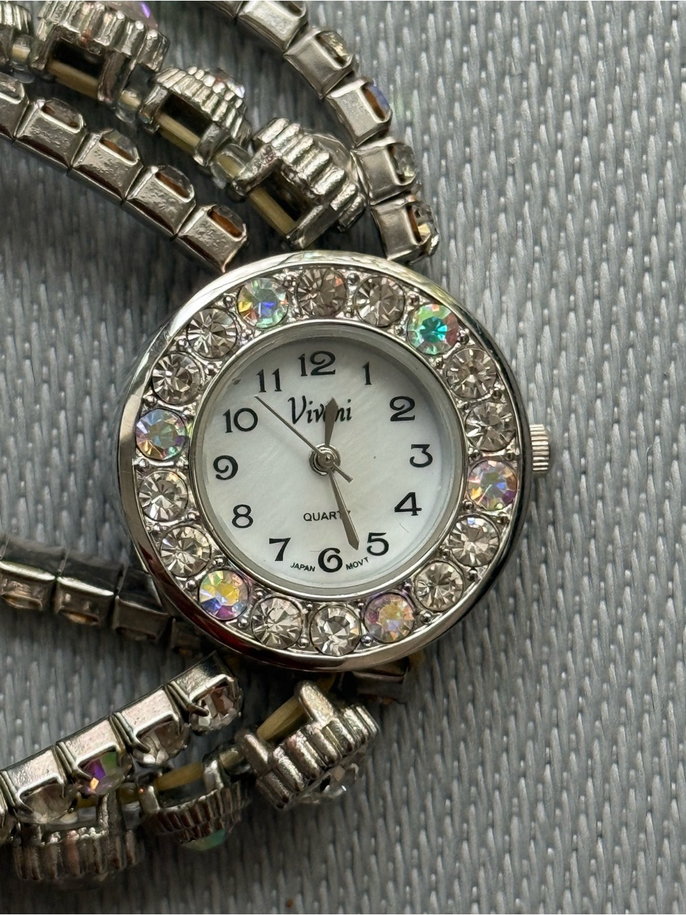 Viviani Rhinestone stretch Watch - silver tone - Picture 2 of 9
